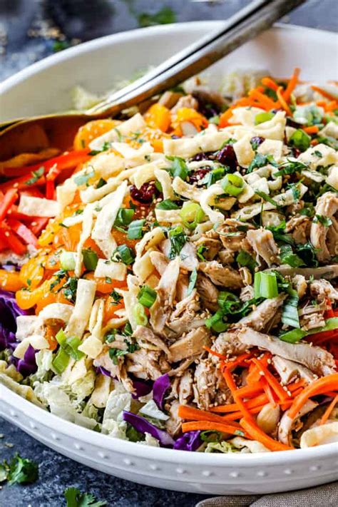 Our most trusted chinese chicken salad dressing recipes. Chinese Chicken Salad with Sesame Ginger Dressing (VIDEO!) - Carlsbad Cravings