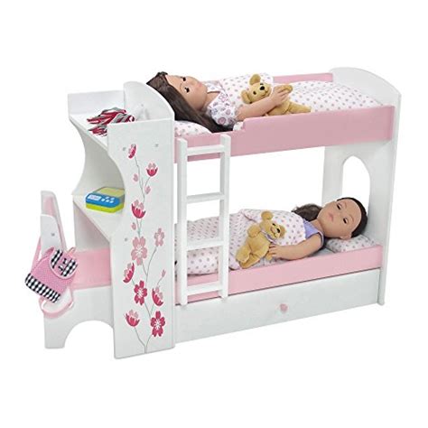 Emily Rose18 Inch Doll Wooden Bed Furniture American 18 Doll Bunkbed