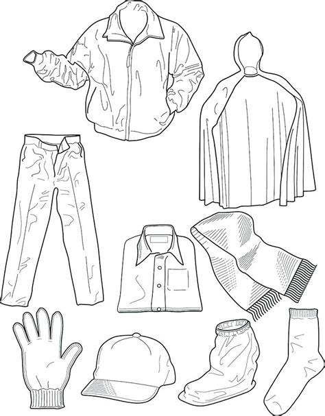 Summer Clothes Coloring Pages At Free Printable