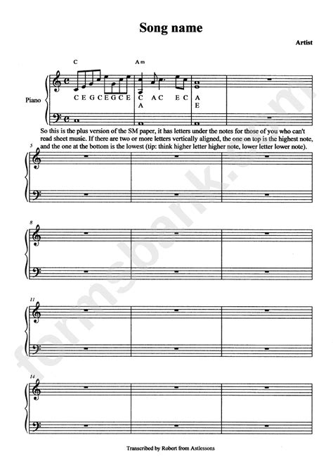 If you believe this site has violated canadian copyright law, please contact us. Sheet Music Template Empty printable pdf download