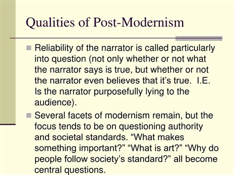 Ppt Post Modernism Modernism And Realism Powerpoint Presentation