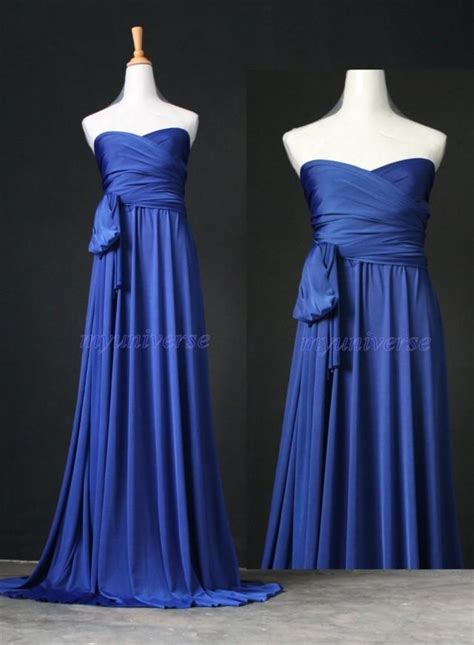 royal blue maxi dress bridesmaid dress infinity dress wrap convertible dress women formal