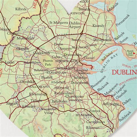 A Map Of Dublin With All The Streets