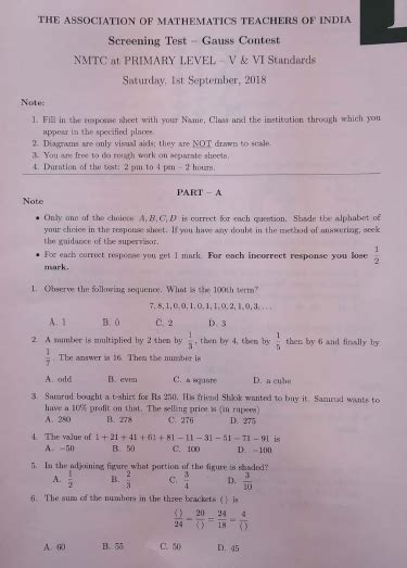 Click on links below for class 10 mathematics to download pdf printable worksheets, ncert books and ncert solutions for mathematics class 10 based on latest syllabus. NMTC 2018 Question Papers With Solutions Primary Level ...