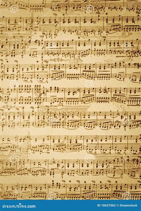 Music Sheet Background Old Vintage Paper Texture Retro Musical Staff