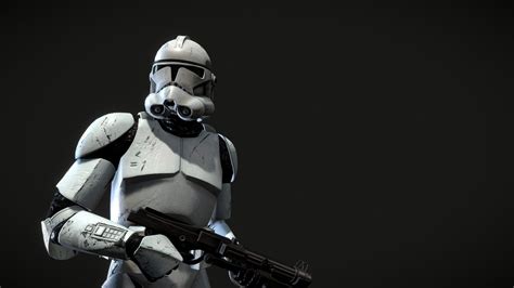 Clone Trooper Phase 2 Standard Buy Royalty Free 3d Model By Thomas