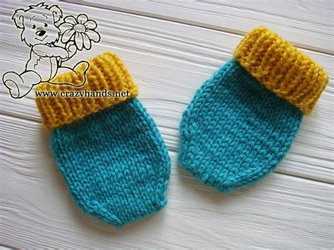 Newborn scratch mitten knitting pattern. Blue Primrose Baby Knit Mittens Pattern (Thumbless ...