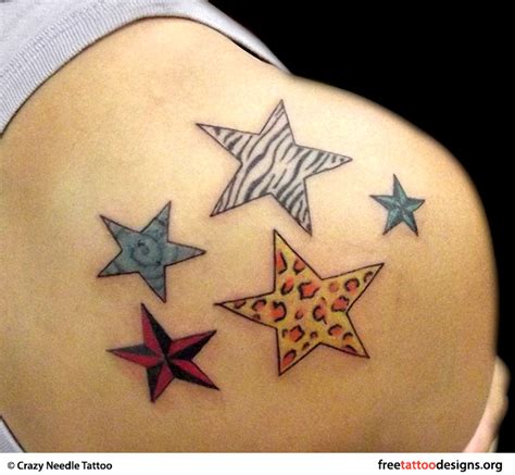 Heart designs can be worn in different places and various color shades can also be used to express the intricacy of the design. Star Tattoos | Shooting Stars and Nautical Star Tattoo Designs