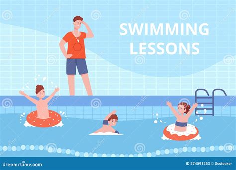 Learn How To Swim For Beginners Infographic Vector Illustration