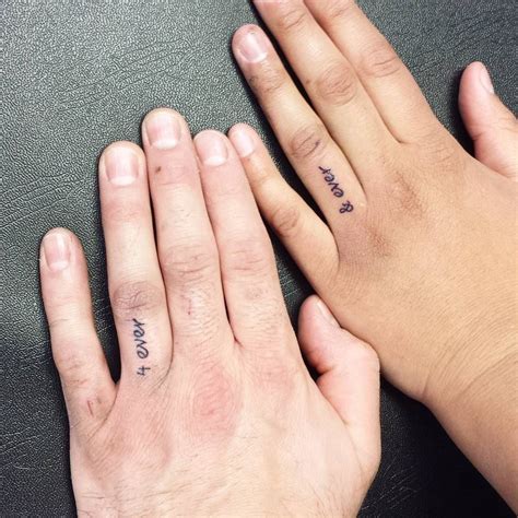 16 Wedding Ring Tattoos We Kind Of Love Finger Tattoos For Couples
