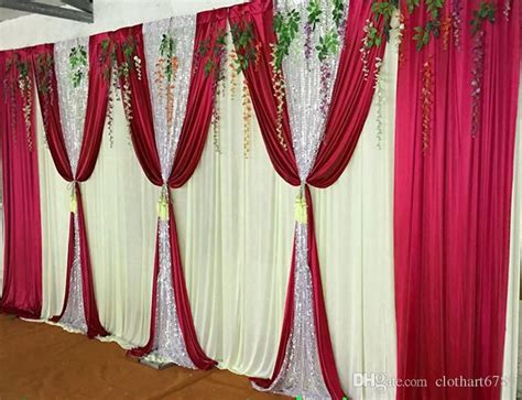 3m6m Backdrop With Sequins Swags Party Background Valance Wedding