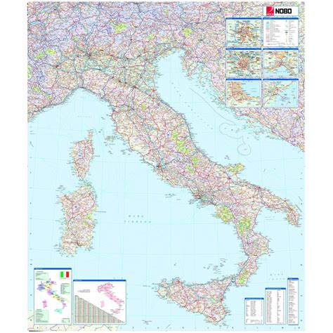 Wall Maps Italian Political Wall Map Italy Map