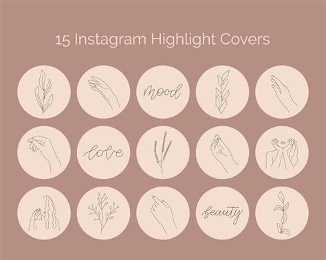 Line Art Instagram Highlight Covers Behance