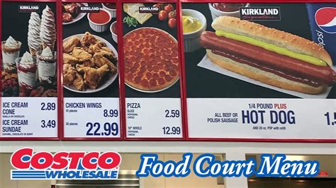 Costco Food Court Menu Youtube