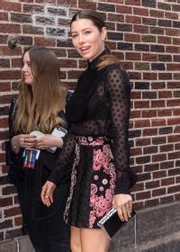APPEARANCE Jessica Biel Arriving To The Set Of The Late Show With Stephen Colbert New York