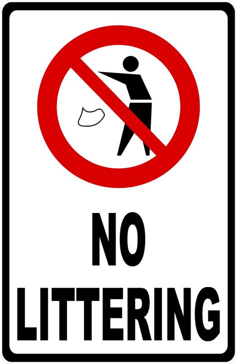 No Littering Sign Vinyl Graphics Powerpoint Background Design New Sign