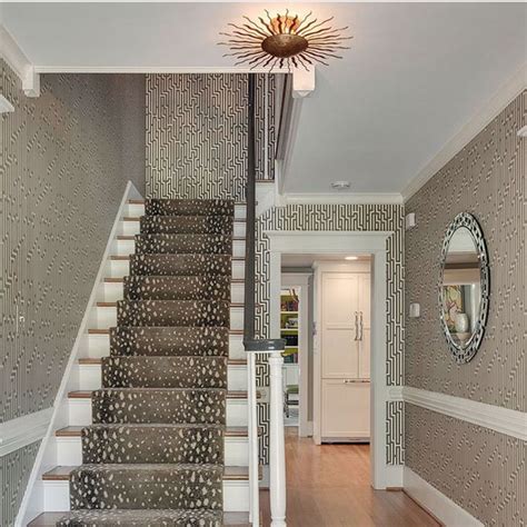 Wallpaper Ideas Thatll Give Your Foyer Serious Style Staircase Wall