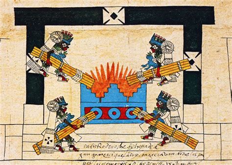 The Aztec New Fire Ceremony Codex Borbonicus Aztec Paintings