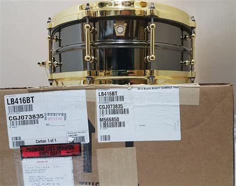 Ludwig Black Beauty 5x14 Brass Snare Drum Tube Lugs Die Cast Reverb