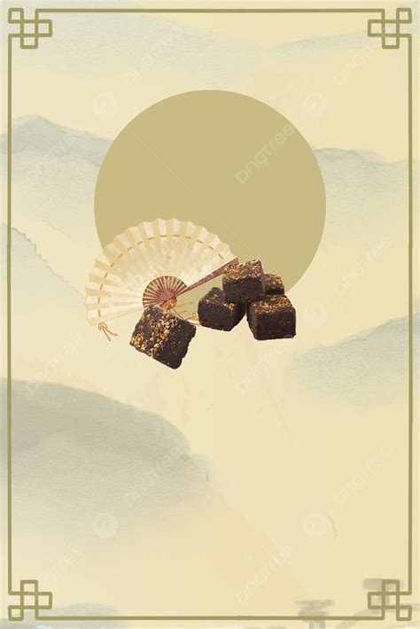 Background Poster Makanan Tradisional Gaya Cina Gula Merah Gula Coklat