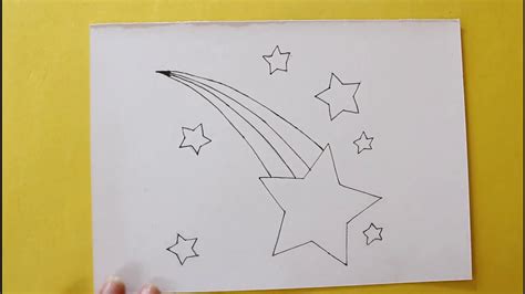 How To Draw A Shooting Star Easy Steps Youtube