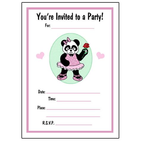 Panda Birthday Invitations Ideas Free Printable Birthday Invitation
