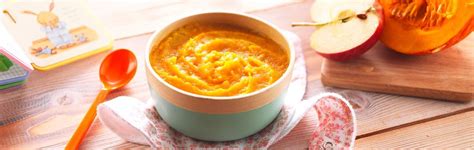 Recette bébé 18 mois Purée de potimarron et pomme au poulet