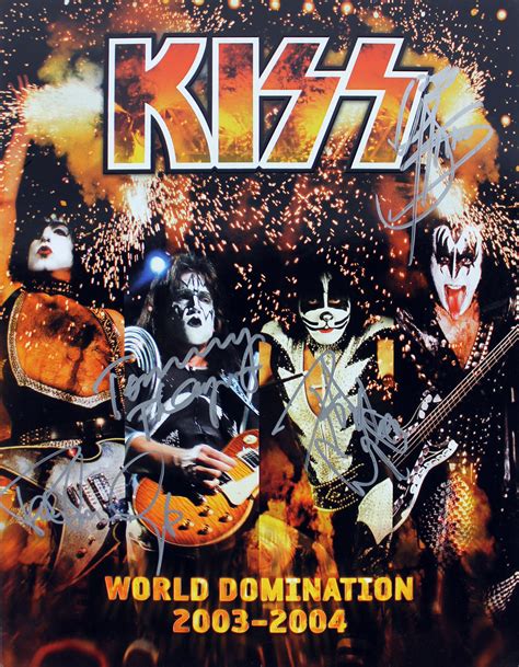Lot Detail Kiss Band Signed World Domination Tour Program Jsa