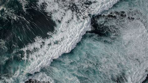 Birds Eye View Of Ocean Waves Hd Wallpaper Wallpaper Flare