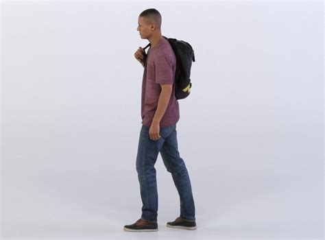 Ramon 0386 Man Walking With A Backpack 3d Model Cgtrader