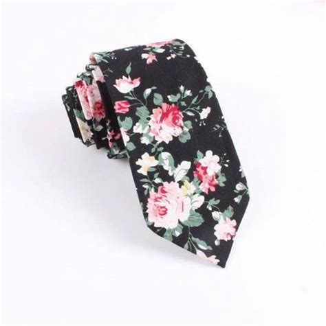 Dan Skinny Floral Tie 2 36 Floral Tie Flower Tie Etsy