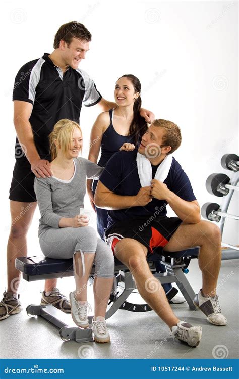 Group Of Friends In The Gym Stock Photo Image Of Friend Friends