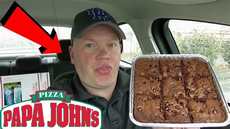 reed reviews papa johns double chocolate chip brownie youtube