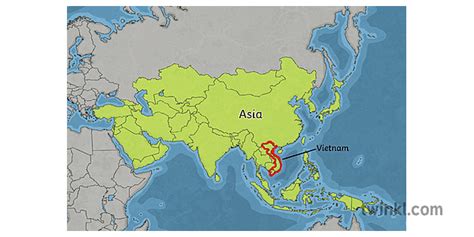 Map Of Asia Cum Vietnam Illustravit Ks2 Map Annos Vi Hass Geographiam Asiae