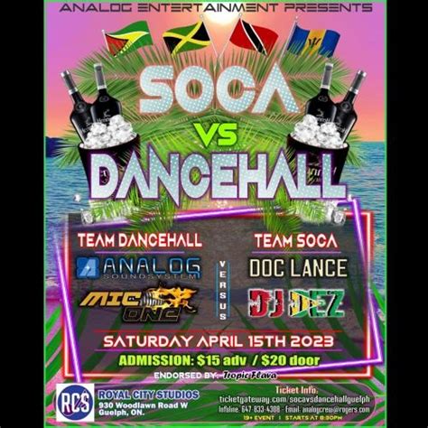 Soca Vs Dancehall Guelph