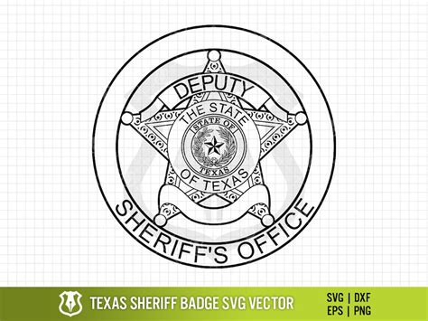 Texas Sheriffs Deputy Badge Blank Police Badge Logo Etsy