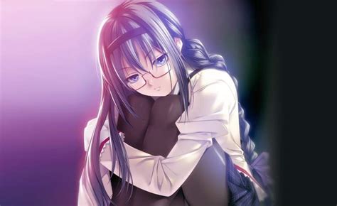 Sad Anime Girl Purple Hair Beauty Within Clinic