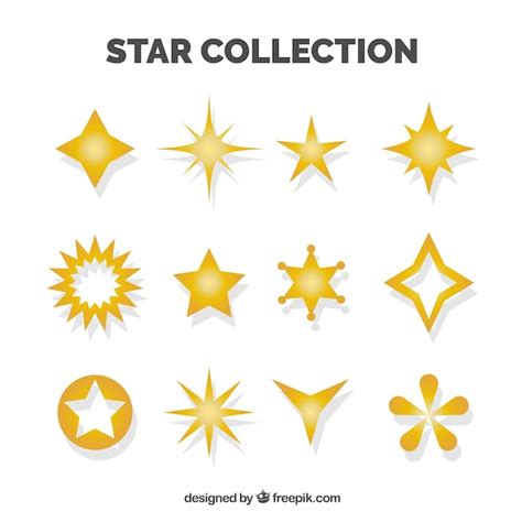 Set Of Decorative Stars Vector Free Download