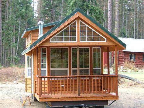 Spacious Cabin On Wheels With Large Windows Tiny House Pins