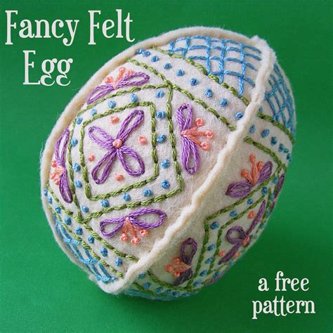 For as long as i can remember i have always been crafty and creating. Easter Craft Ideas - Free Embroidered Felt Egg Pattern ...