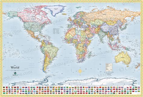 The World Political Map Atlas Country Flags Poster Cm My XXX Hot Girl
