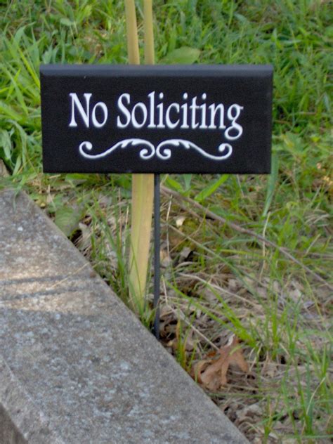 No Soliciting Yard Sign Wood Sign Outdoor Sign Wooden Vinyl Etsy
