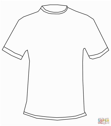 Blank t shirt outline free download clip art. T Shirt Coloring Page