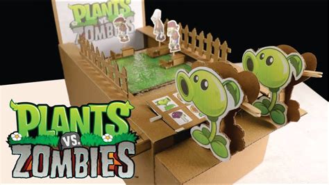How To Make Plant Vs Zombie Game From Cardboard Diy Youtube