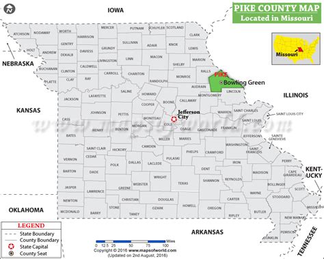Pike County Map, Missouri