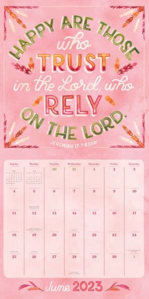 The Illustrated Bible Verses Wall Calendar 2023 By Workman Calendars