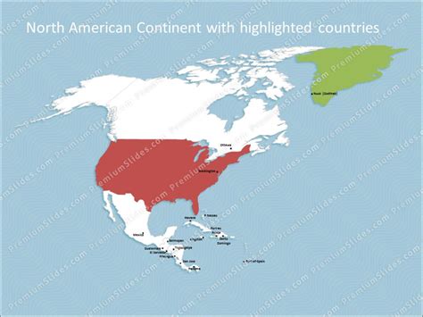 North America Continent Map Editable Map Of North America Continent