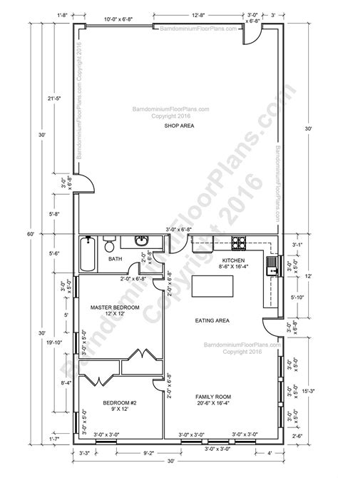 Choosing pole barn home floor plans means determining the actual purposes of your building, and how much space needed to accomplish them. Barndominium Floor Plans, Pole Barn House Plans and Metal ...