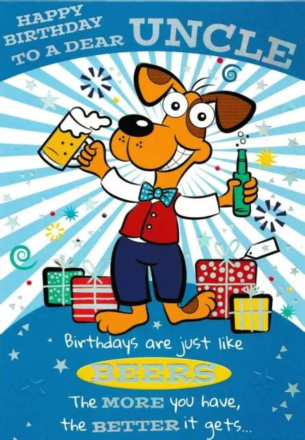 Funny Humorous Uncle Happy Birthday Card 3 X Cards To Choose From