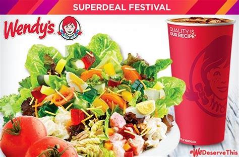 35 Off Wendys Salad Bar Promo W Large Iced Tea 15 Branches